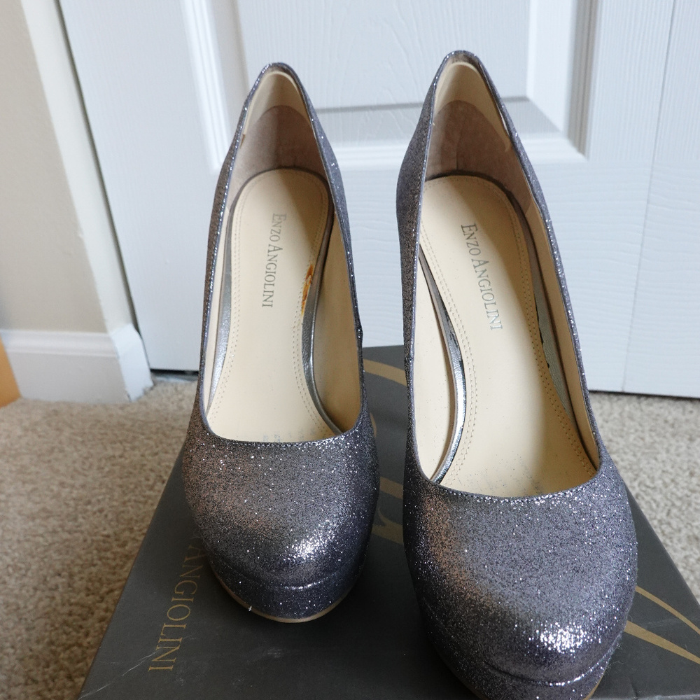 Enzo Angiolini Pewter Platform